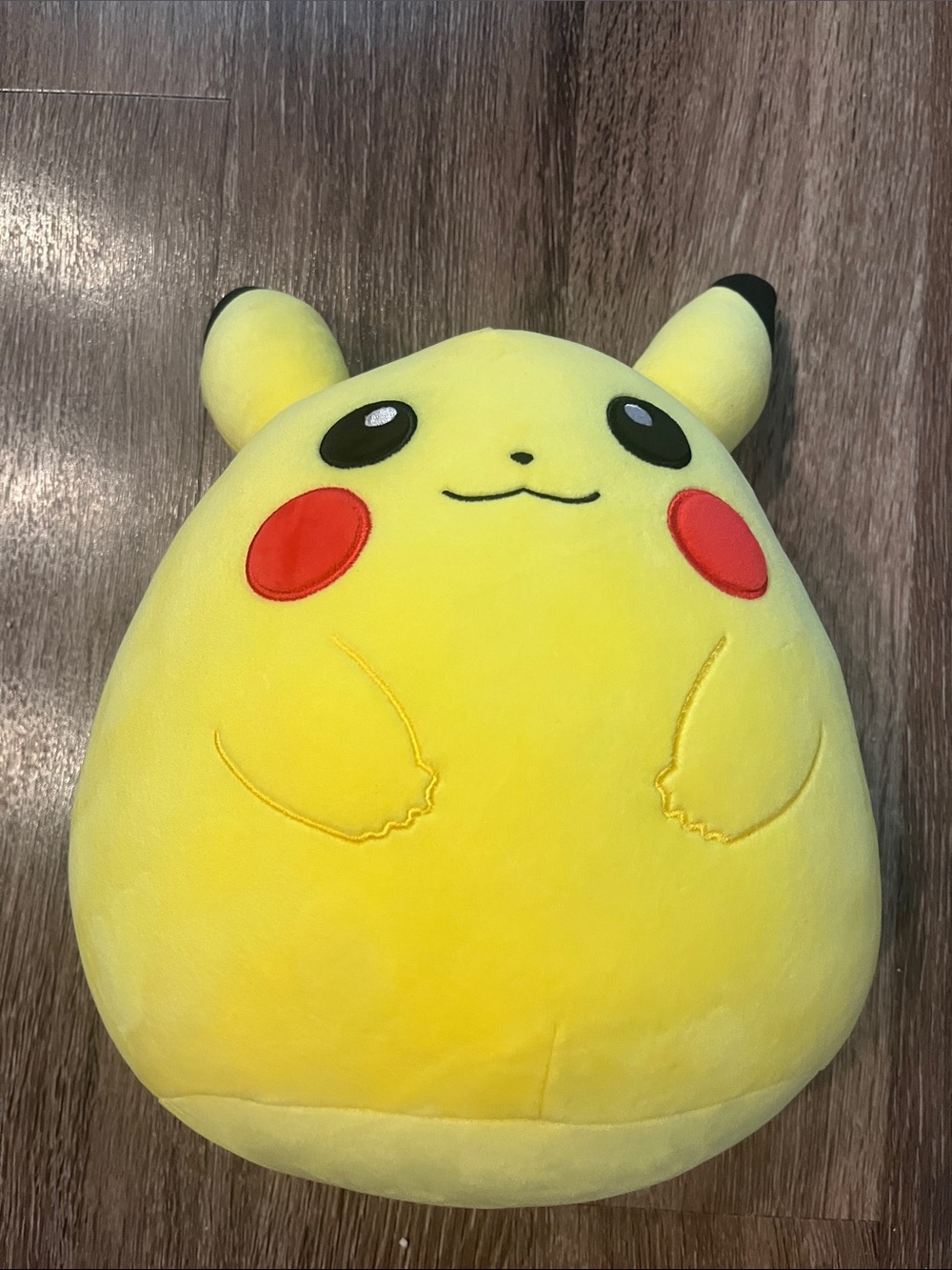 Squishmallows Pikachu Yellow Plush with Red Cheeks and Black Eye Accents